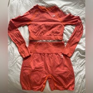Gymshark coral active set size small